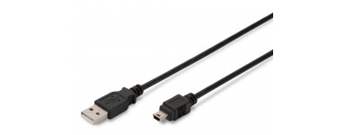 Cables USB 2.0 con conectores USB A a USB mini 5-Pin M-M