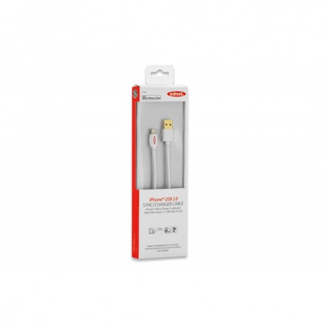Apple charger/data cable, Apple 8pin - USB A M/M, 3.0m, iP5/6/7, Alta velocidad, MFI, gold, wh