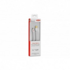 Apple charger/data cable, Apple 8pin - USB A M/M, 3.0m, iP5/6/7, Alta velocidad, MFI, gold, wh