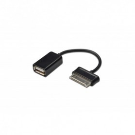 Cable adaptador OTG de Samsung, 30pines de Samsung - USB A Macho/Hembra, 0,15m, , compatible USB 2.0, negro