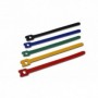 Brida de organización de cables, cierre de velcro, fabric, 150mm x 12mm x 2.6mm, 50pcs in big bag, mix colors