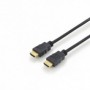 Cable de conexión HDMI estándar, tipo A M/M, 5 m, con Ethernet, Full HD, dorado, negro