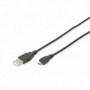 Cable de conexión USB 2.0, tipo A - micro B M/M, 1,8 m, compatible con USB 2.0, negro