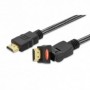Cable de conexión HDMI de alta velocidad, tipo A, giratorio macho/macho, 3,0 m, con Ethernet, Ultra-HD, cotton, gold, si/bl