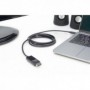 Cable adaptador USB Tipo-C, Tipo-C a DP M/M, 1,8 m, 4K/60 Hz, 32,4 GB, CE, negro, dorado