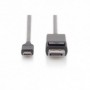 Cable adaptador USB Tipo-C, Tipo-C a DP M/M, 1,8 m, 4K/60 Hz, 32,4 GB, CE, negro, dorado