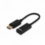 Cable adaptador DisplayPort, DP - HDMI tipo A M/H, 0,15 m, con bloqueo, compatible con DP 1.1a, CE, gold, bl