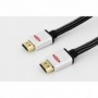 Cable de conexión HDMI Alta velocidad, tipo A M/M, 1.0m, w/Ethernet, Ultra HD, cotton, gold, si/bl