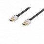 Cable de conexión HDMI Alta velocidad, tipo A M/M, 10.0m, w/Ethernet, Ultra-HD, cotton, gold, si/bl