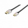 Cable de alta velocidad HDMI, tipo C - tipo A M/M, 2 m, Full HD, cotton, gold, si/bl