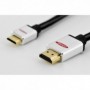 Cable de alta velocidad HDMI, tipo C - tipo A M/M, 2 m, Full HD, cotton, gold, si/bl
