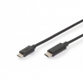 USB Type-C conexión cable, type C to micro B M/M, 3.0m, 3A, 480MB 2.0 Version, bl