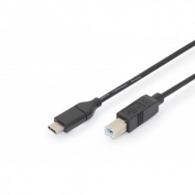 Cable de conexión USB tipo C, tipo C a B M/M, 1.8m, 3A, 480MB 2.0 Version, bl