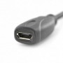 Cable adaptador USB tipo C, tipo C a micro B M/F, 0,1m, 3A, 480MB, 2.0 Version, bl