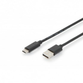USB Type-C conexión cable, type C to A M/M, 3.0m, 3A, 480MB 2.0 Version, bl