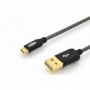 Cable de carga/datos USB A - micro USB, de color M/M, 1,0 m, Alta velocidad, conector reversible, gold, metal, bl