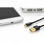 Cable de carga/datos USB A - micro USB, de color M/M, 1,0 m, Alta velocidad, conector reversible, gold, Nylon, bl