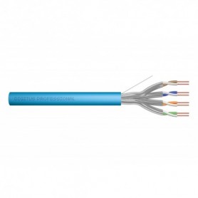 CAT 6A U-FTP installation cable, 500 MHz Eca (EN 50575), AWG 23/1, 305 m drum, simplex, color blue