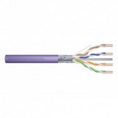 CAT 6 F-UTP installation cable, 250 MHz Eca (EN 50575), AWG 23/1, 305 m drum, simplex, color purple