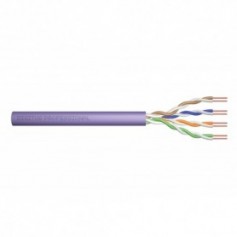CAT 6 U-UTP installation cable, 250 MHz Eca (PVC), AWG 24/1, w/o separator, 305m paper box simplex, color purple
