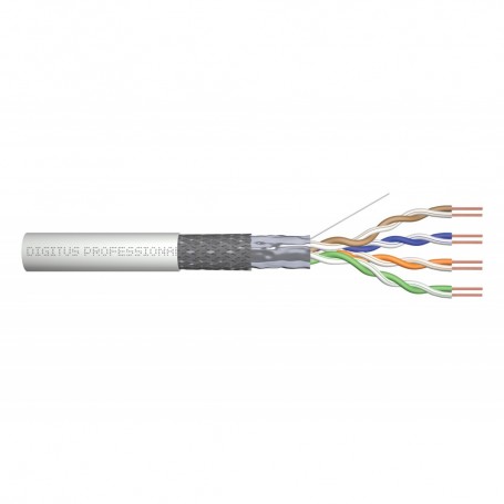 CAT 5e SF-UTP installation cable, 100 MHz Eca (PVC), AWG 24/1, 100 m paper box, simplex, color grey
