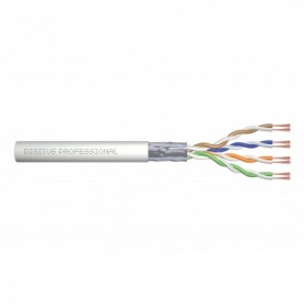 CAT 5e F-UTP installation cable, 100 MHz Eca (PVC), AWG 24/1, 100 m paper box, simplex, color grey