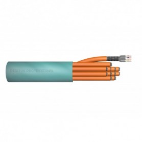 DIGITUS CAT 7 S-FTP Multipair Trunk Cable, raw 12 pares, AWG 23/1, 1200 MHz, LSZH-3, Longitud de 1 m, color turquesa