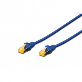 Cable de conexión CAT 6A S-FTP, Cu, LSZH AWG 26/7, longitud 0,25 m, color azul