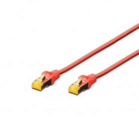 Cable de conexión CAT 6A S-FTP, Cu, LSZH AWG 26/7, longitud 0,25 m, color rojo