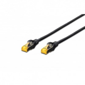 Cable de conexión CAT 6A S-FTP, Cu, LSZH AWG 26/7, longitud 0,5 m, color negro