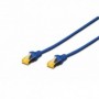 Cable de conexión CAT 6A S-FTP, Cu, LSZH AWG 26/7, longitud 1 m, color azul