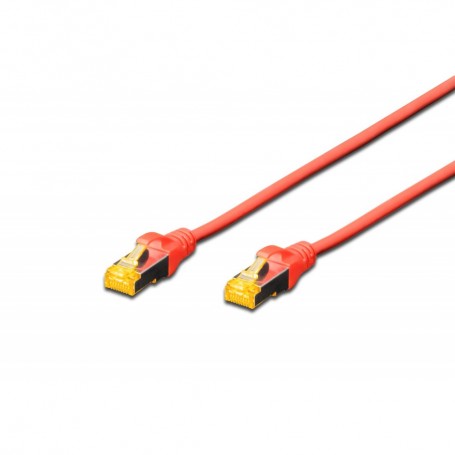 Cable de conexión CAT 6A S-FTP, Cu, LSZH AWG 26/7, longitud 7 m, color rojo