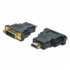 Adaptador HDMI, tipo A - DVI-I(24+5) M/H, Full HD, negro