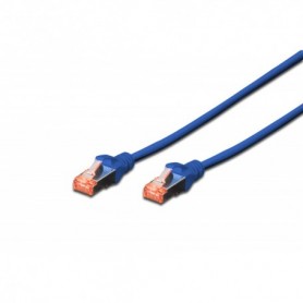 Cable de conexión S-FTP CAT 6, Cu, LSZH AWG 27/7, longitud 0,25 m, color azul