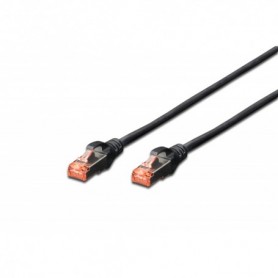 Cable de conexión S-FTP CAT 6, Cu, LSZH AWG 27/7, longitud 0,25 m, color negro