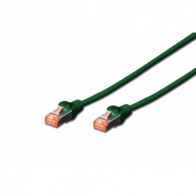 Cable de conexión S-FTP CAT 6, Cu, LSZH AWG 27/7, longitud 0,25 m, color verde