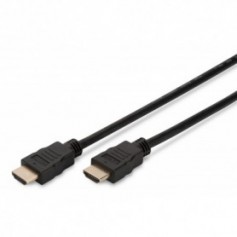 Cable de conexión HDMI Alta velocidad, tipo A M/M, 2.0m, w/Ethernet, Ultra HD 60p, dorado, negro