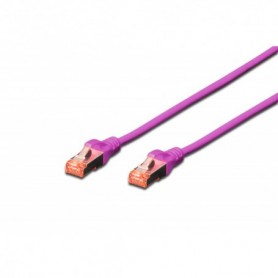 Cable de conexión S-FTP CAT 6, Cu, LSZH AWG 27/7, longitud de 2 m, color violeta