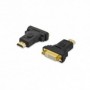 Adaptador HDMI, tipo A - DVI-I(24+5) M/H, Full HD, negro, dorado