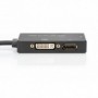 Cable convertidor HDMI, HDMI - DP+DVI+VGA M-H/H/H, 0,2 m, cable multimedia 3 en 1, CE, negro, dorado