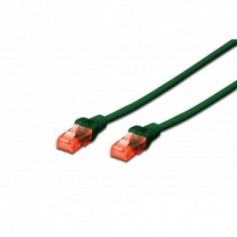 Cable de conexión U-UTP CAT 6, PVC AWG 26/7, longitud 0,5 m, color verde