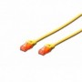 Cable de conexión U-UTP CAT 6, PVC AWG 26/7, longitud 0,5 m, color amarillo