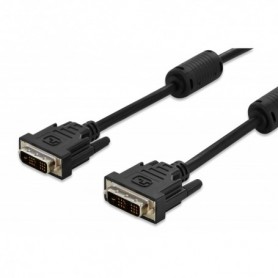 Cable de conexión DVI, DVI (18+1), 2 x ferrita M/M, 2.0m, DVI-D Single Link, negro