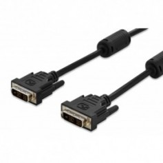 Cable de conexión DVI, DVI (18+1), 2 x ferrita M/M, 3.0m, DVI-D Single Link, negro