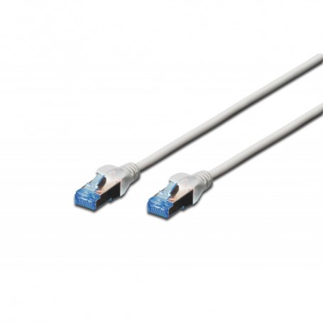 Cable de conexión SF-UTP CAT 5e, Cu, PVC AWG 26/7, longitud de 0,5 m, color gris