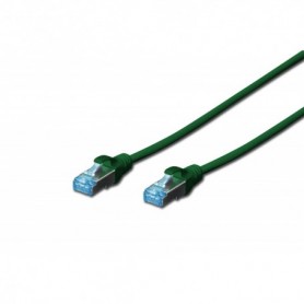 Cable de conexión SF-UTP CAT 5e, Cu, PVC AWG 26/7, longitud 0,5 m, color verde