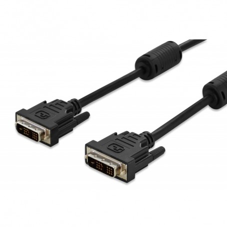 Cable de conexión DVI, DVI (18+1), 2 x ferrita M/M, 5.0m, DVI-D Single Link, negro