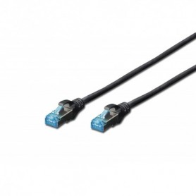 Cable de conexión SF-UTP CAT 5e, Cu, PVC AWG 26/7, longitud 1 m, color negro