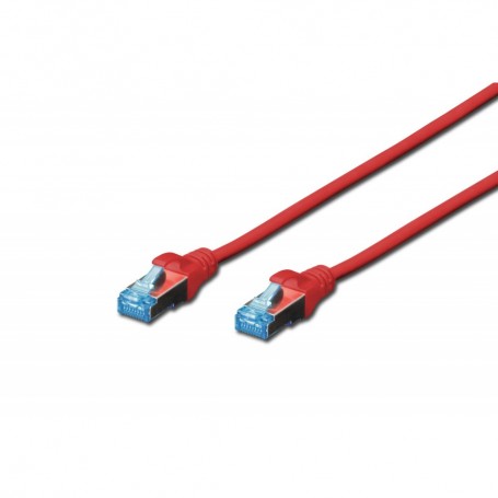 Cable de conexión SF-UTP CAT 5e, Cu, PVC AWG 26/7, longitud 2 m, color rojo
