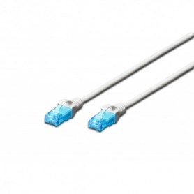 Cable de conexión U-UTP CAT 5e, Cu, PVC AWG 26/7, longitud 0,5 m, color blanco